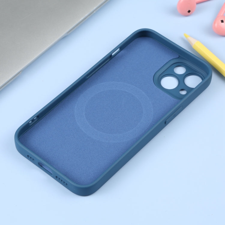 For iPhone 14 Liquid Silicone Magsafe Phone Case (Blue) by buy2fix