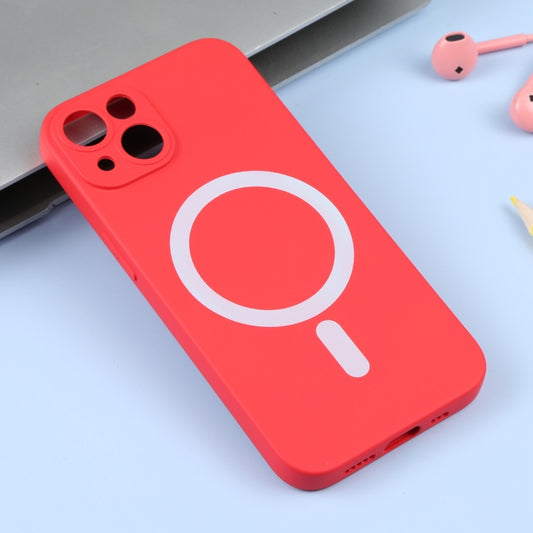 For iPhone 14 Liquid Silicone Magsafe Phone Case (Red) by buy2fix