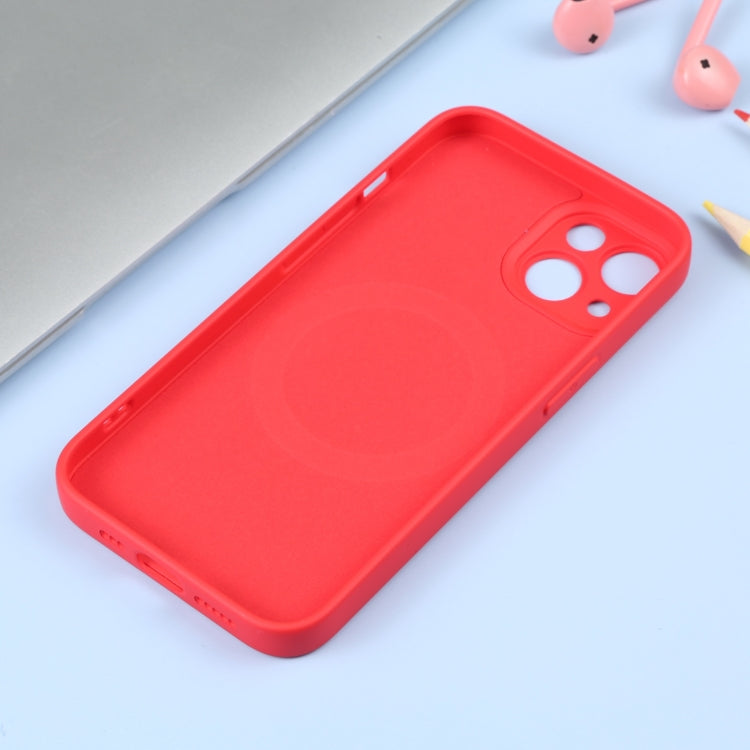 For iPhone 14 Plus Liquid Silicone Magsafe Phone Case (Red) by buy2fix