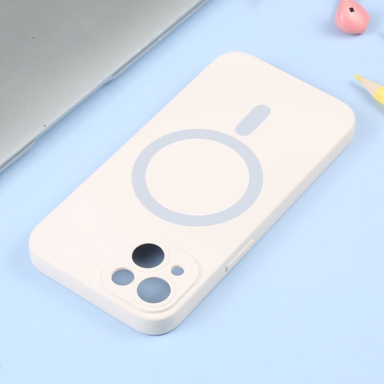 For iPhone 14 Plus Liquid Silicone Magsafe Phone Case (White) by buy2fix