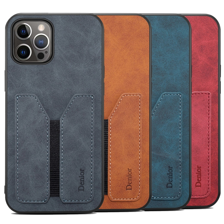 For iPhone 13 Pro Denior Elastic Card Slot PU + TPU Phone Case (Grey) - iPhone 13 Pro Cases by Denior | Online Shopping UK | buy2fix
