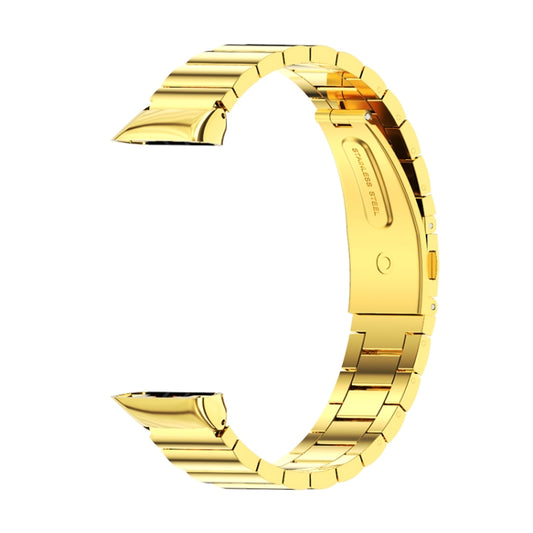 For Huawei Band 6 / Honor Band 6 / 7 Mijobs Bamboo Stainless Steel Metal Watch Band(Gold) by MIJOBS