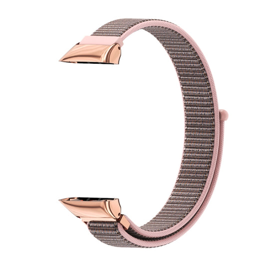 For Huawei Band 6 / Honor Band 6 / 7 Mijobs Breathable Nylon Watch Band(Pink Sand Rose Gold) by MIJOBS