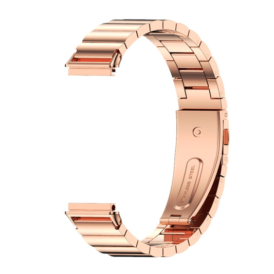 For Huawei Band 7 / 7 NFC Mijobs Bamboo Stainless Steel Metal Watch Band(Rose Gold) by MIJOBS