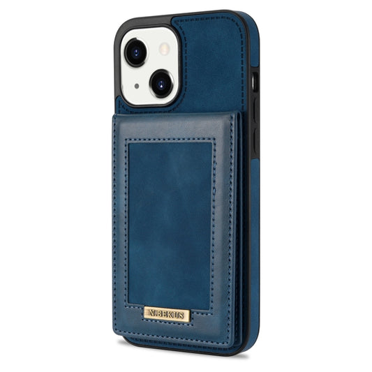 For iPhone 13 N.BEKUS Vertical Flip Card Slot RFID Phone Case(Blue) - iPhone 13 Cases by N.BEKUS | Online Shopping UK | buy2fix