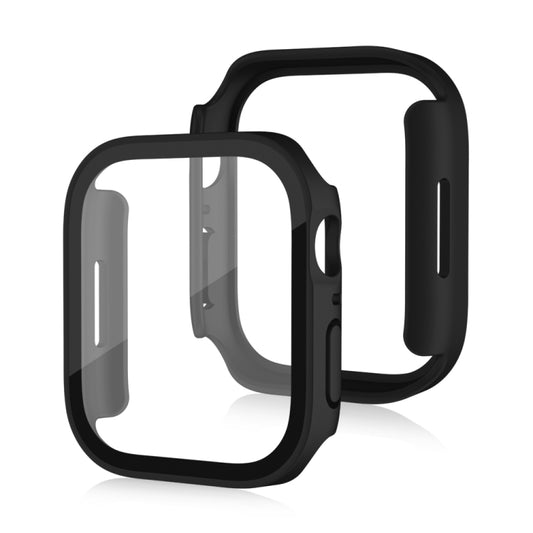 Life Waterproof Frosted 2 in 1 PC Frame + Tempered Glass Protective Case For Apple Watch Series 6 / 5 / 4 / SE 40mm(Black) by buy2fix