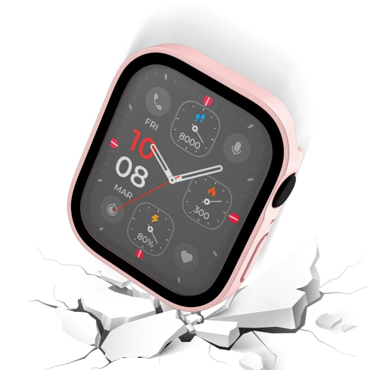 Life Waterproof Frosted 2 in 1 PC Frame + Tempered Glass Protective Case For Apple Watch Series 6 / 5 / 4 / SE 40mm(Rose Gold) by buy2fix