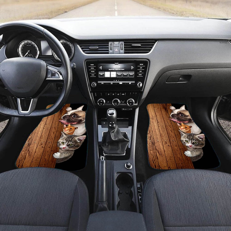 4 in 1 Zebra Stripe Universal Printing Auto Car Floor Mats Set, Style:HN1253 by buy2fix