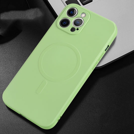 For iPhone 14 Pro Liquid Silicone Full Coverage Magsafe Phone Case(Green) by buy2fix