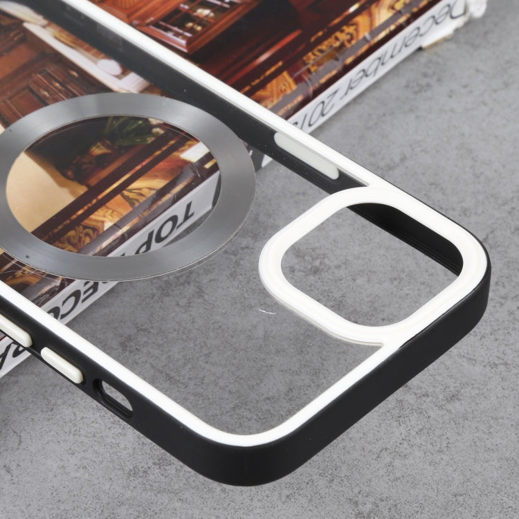 For iPhone 14 Plus Two-color Shield MagSafe TPU + PC Phone Case (Black) by buy2fix