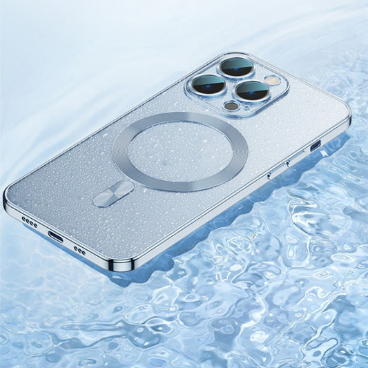 For iPhone 12 Whorl Electroplated MagSafe Magnetic Phone Case(Sierra Blue) by buy2fix