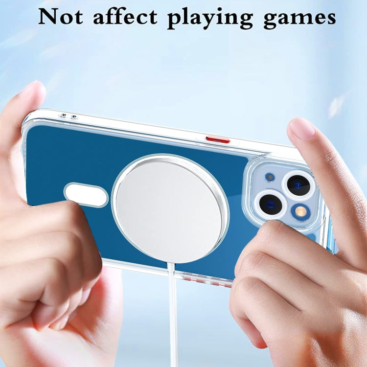 For iPhone 14 Plus Cat-eye TPU Acrylic Magsafe Phone Case (Purple) by buy2fix