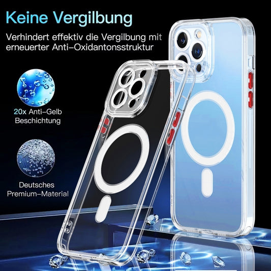 For iPhone 14 Pro Cat-eye TPU Acrylic Magsafe Phone Case(Purple) by buy2fix