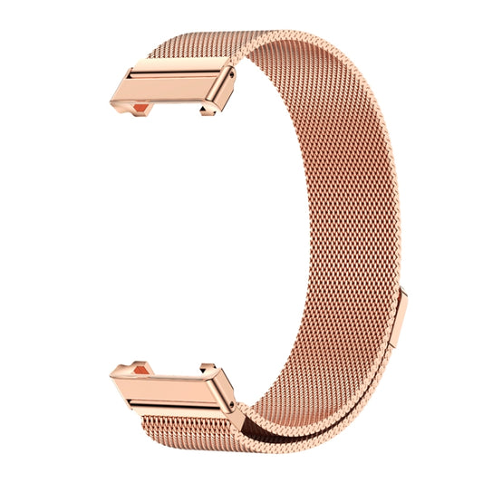 For Xiaomi Mi Band 7 Pro Mijobs Milan Magnetic Stainless Steel Watch Band(Rose Gold) by MIJOBS