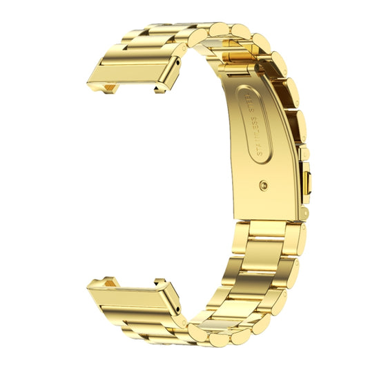For Xiaomi Mi Band 7 Pro Mijobs Three-bead Metal Stainless Steel Watch Band(Gold) by MIJOBS