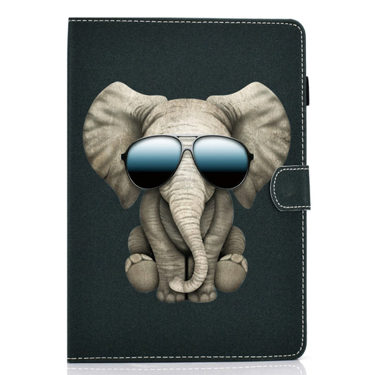 For iPad Pro 11 inch 2020 Sewing Thread Left and Right Painted Plate with Sleep Function & Pen Cover & Anti-skid strip & Bracket(Elephant) - iPad Pro 11 (2020) Cases by buy2fix | Online Shopping UK | buy2fix