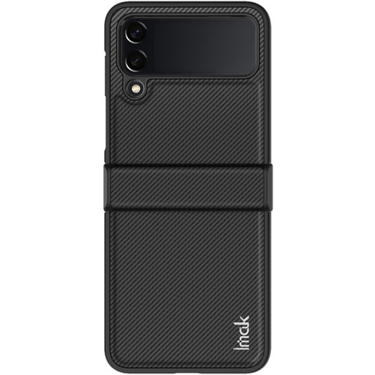 For Samsung Galaxy Z Flip4 5G IMAK Ruiyi Series Carbon Fiber PU + PC Phone Case(Black) by imak