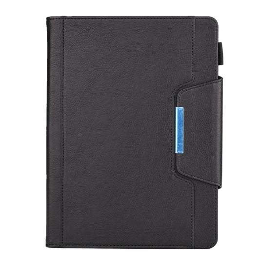 For iPad Pro 11 (2020) & (2018) Big Metal Button Business Tablet PC Protective Leather Case with Bracket & Card Slot & Photo Holder & Wallet(Black) - iPad Pro 11 (2018) Cases by buy2fix | Online Shopping UK | buy2fix