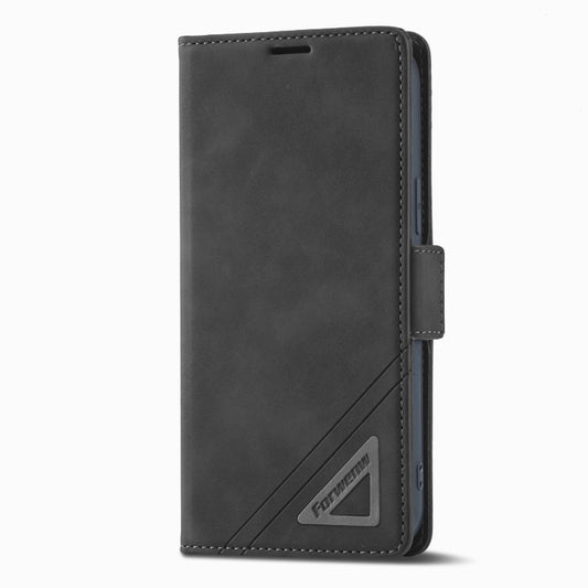 For iPhone 14 Forwenw Dual-side Buckle Leather Phone Case (Black) - iPhone 14 Cases by Forwenw | Online Shopping UK | buy2fix