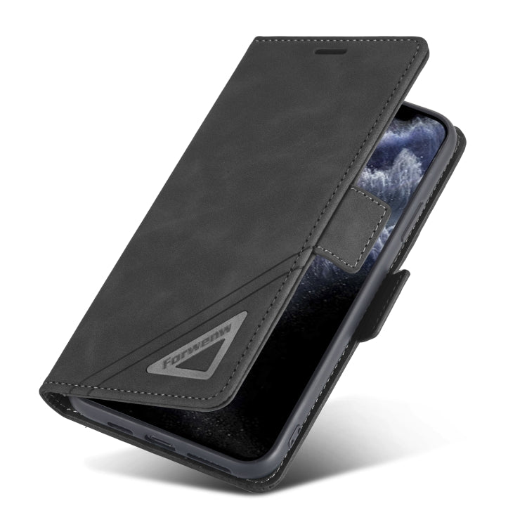 For iPhone 11 Pro Max Forwenw Dual-side Buckle Leather Phone Case (Black) - iPhone 11 Pro Max Cases by Forwenw | Online Shopping UK | buy2fix