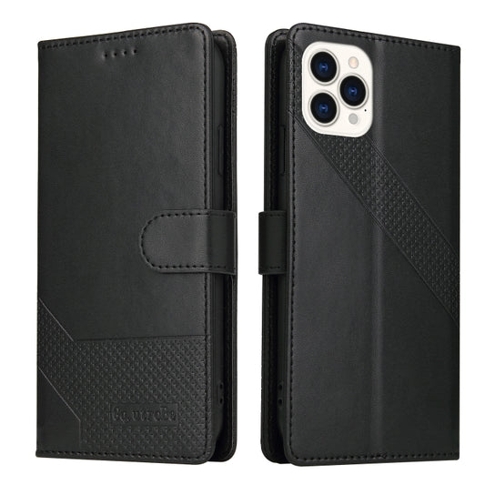 For iPhone 13 Pro GQUTROBE Skin Feel Magnetic Leather Phone Case (Black) - iPhone 13 Pro Cases by GQUTROBE | Online Shopping UK | buy2fix