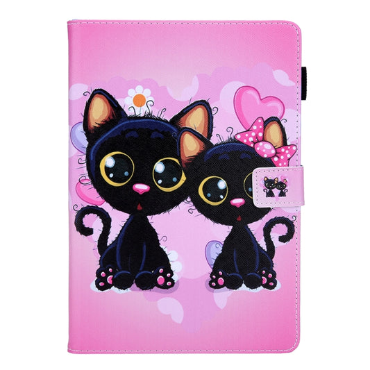 For iPad Pro 11 (2020) & (2018) Painted Pattern Tablet PC Protective Leather Case with Bracket & Card Slot & Photo Holder(Two Black Cats) - iPad Pro 11 (2018) Cases by buy2fix | Online Shopping UK | buy2fix