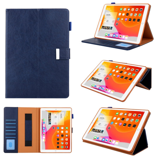 For iPad Pro 11 (2020) & (2018) Small Metal Button Magnetic Attraction Tablet PC Protective Leather Case with Deformable Bracket & Handle & Card Slots & Pen Slot & Sleep / Wake-up Function(Royal Blue) - iPad Pro 11 (2018) Cases by buy2fix | Online Shopping UK | buy2fix