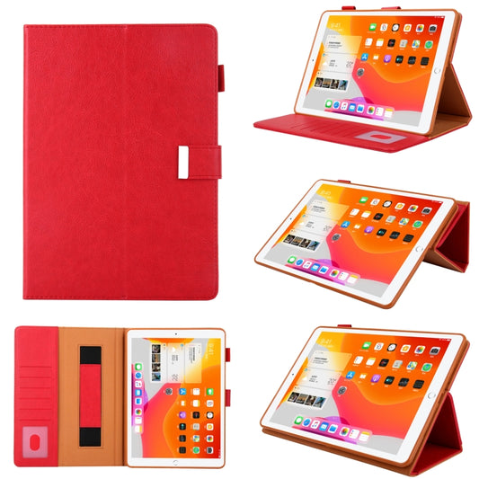 For iPad Pro 11 (2020) & (2018) Small Metal Button Magnetic Attraction Tablet PC Protective Leather Case with Deformable Bracket & Handle & Card Slots & Pen Slot & Sleep / Wake-up Function(Red) - iPad Pro 11 (2018) Cases by buy2fix | Online Shopping UK | buy2fix
