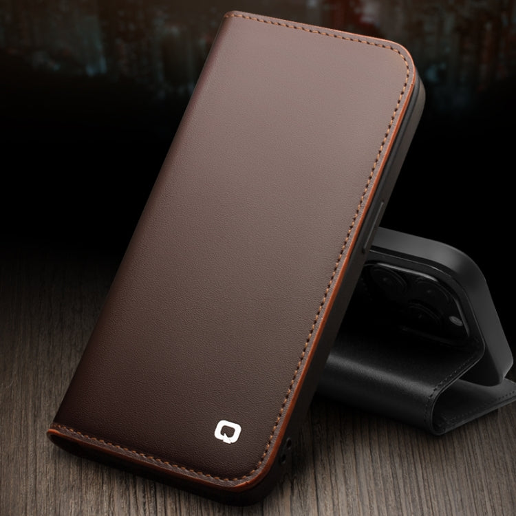 For iPhone 14 QIALINO Business Horizontal Flip PU Phone Case (Black) by QIALINO