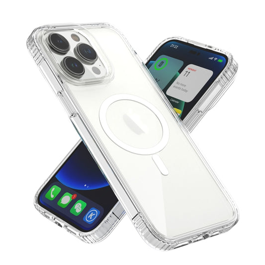 For iPhone 14 Pro MagSafe Magnetic Phone Case(Transparent) by buy2fix