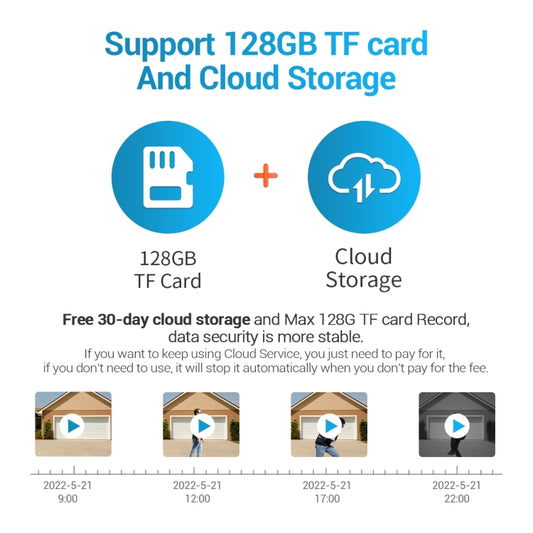 ESCAM QF300 4MP Smart WiFi IP Camera Support AI Humanoid Detection/Auto Tracking/Cloud Storage/Two-way Voice Night Vision, Plug Type:EU Plug by buy2fix