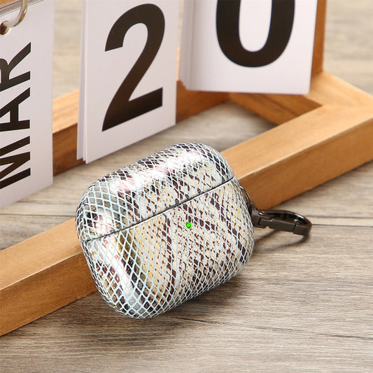 J01 Mesh Snakeskin Headphone Case For AirPods 3(Silver) - For AirPods 3 by buy2fix | Online Shopping UK | buy2fix