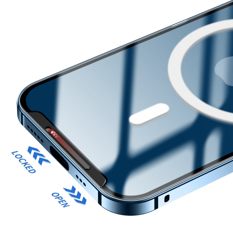 For iPhone 12 Pro MagSafe Frosted Metal Phone Case(Black) by buy2fix