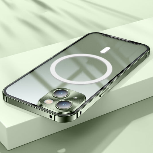 For iPhone 14 Plus MagSafe Frosted Metal Phone Case (Purple) - iPhone 14 Plus Cases by buy2fix | Online Shopping UK | buy2fix