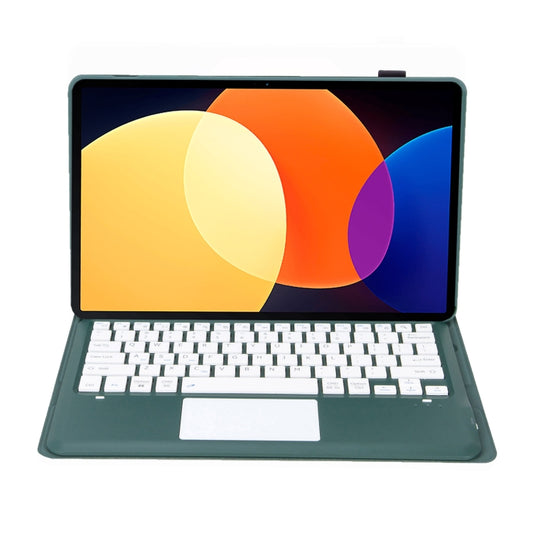 A0N4-A Detachable Sheep Pattern TPU Bluetooth Keyboard Tablet Leather Case with Touchpad For Xiaomi Pad 5 Pro 12.4(Dark Green) by buy2fix