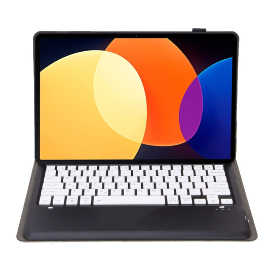 A0N4-A Detachable Sheep Pattern TPU Bluetooth Keyboard Tablet Leather Case with Touchpad For Xiaomi Pad 5 Pro 12.4(Black+White) by buy2fix