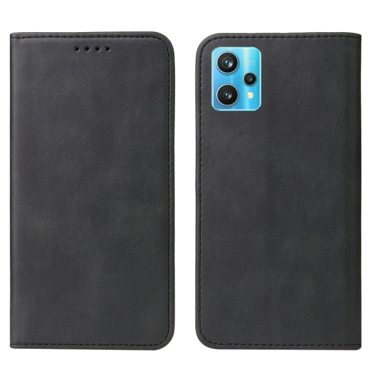 For Realme 9 Pro+ Magnetic Closure Leather Phone Case(Black) by buy2fix