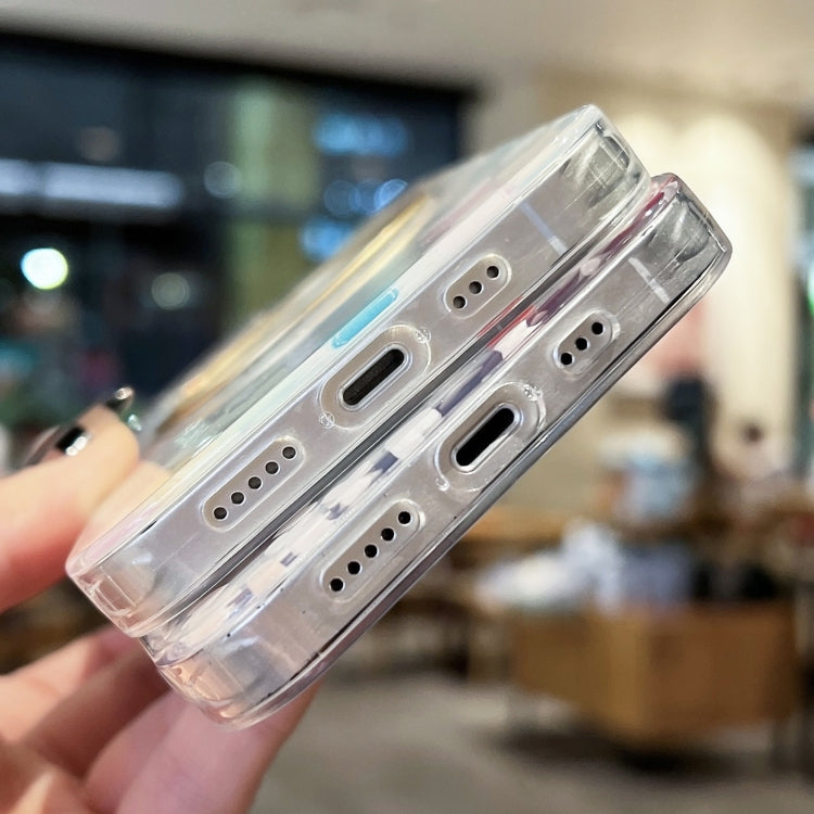 For iPhone 14 Plus Love Heart MagSafe Phone Case (Pink Red) by buy2fix