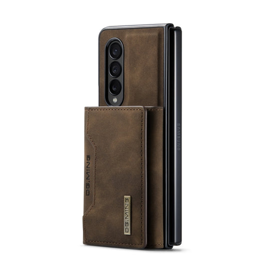 For Samsung Galaxy Z Fold3 5G DG.MING M2 Series 3-Fold Multi Card Bag Phone Case(Coffee) by DG.MING