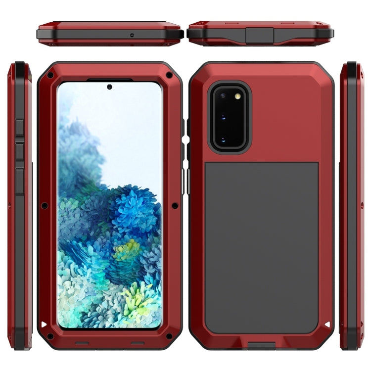 For Galaxy S20 Shockproof Life Waterproof Silicone + Zinc Alloy Protective Case(Red) - Galaxy Phone Cases by buy2fix | Online Shopping UK | buy2fix