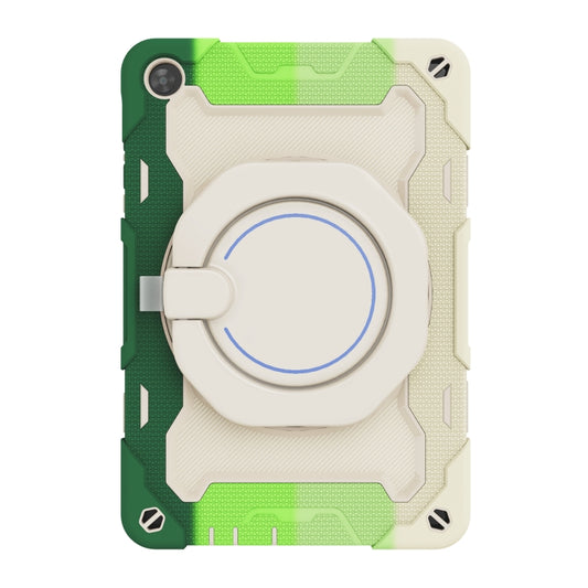 For Huawei MatePad T 10s / T10 Armor Contrast Color Silicone + PC Tablet Case(Rainbow Green) - Huawei by buy2fix | Online Shopping UK | buy2fix