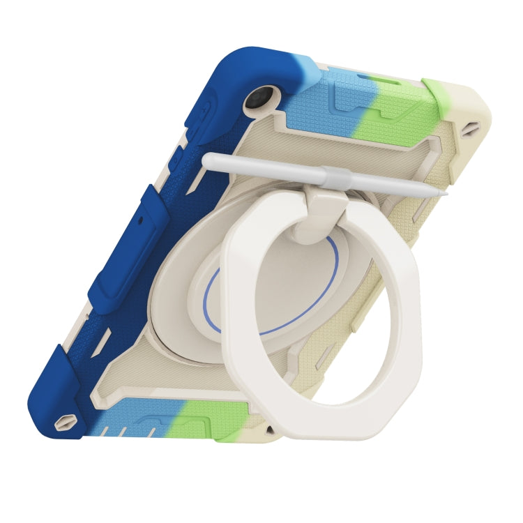 For Huawei MatePad T 10s / T10 Armor Contrast Color Silicone + PC Tablet Case(Rainbow Blue) - Huawei by buy2fix | Online Shopping UK | buy2fix