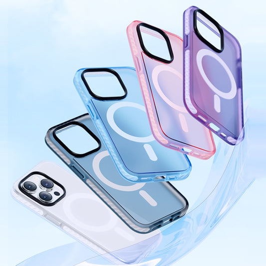 For iPhone 14 Plus ROCK Double-layer Armor Shield MagSafe Magnetic Phone Case (Purple) by ROCK