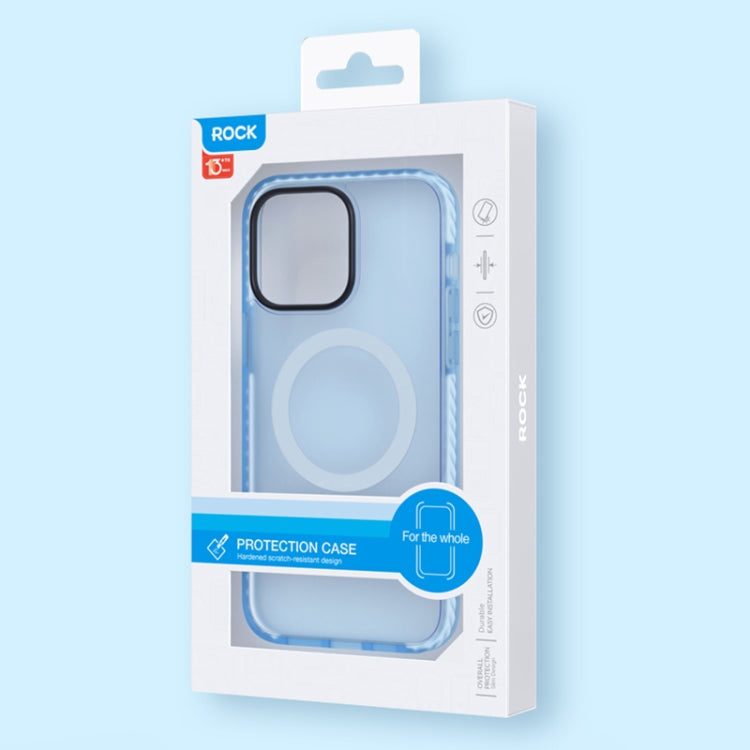 For iPhone 14 Pro ROCK Double-layer Armor Shield MagSafe Magnetic Phone Case(Pink) by ROCK