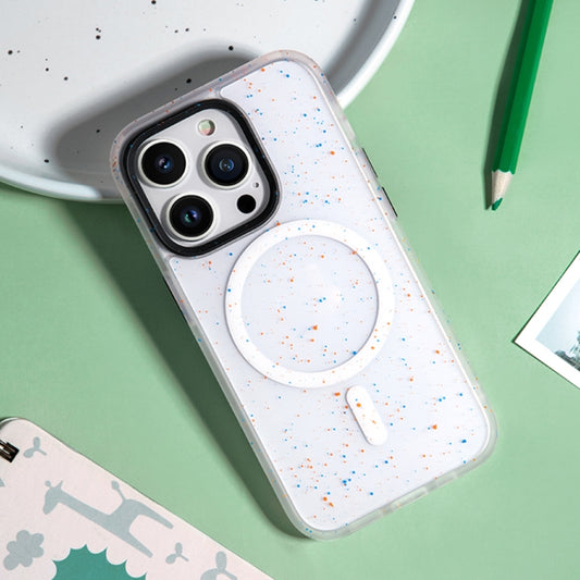 For iPhone 14 Plus ROCK Guard Ink Splash MagSafe Phone Case (White) by ROCK