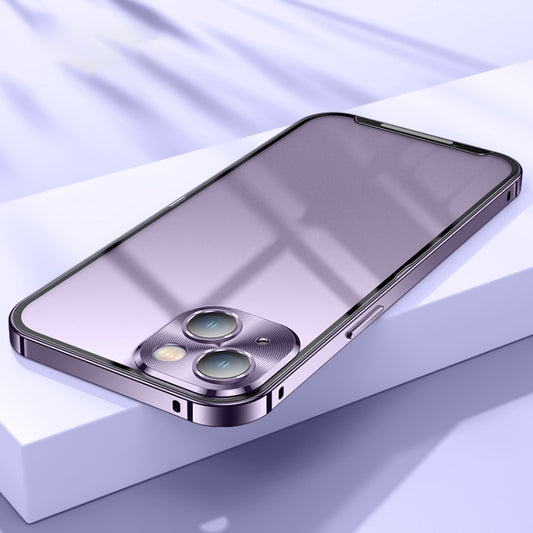 For iPhone 14 Plus Frosted Metal Phone Case (Purple) - iPhone 14 Plus Cases by buy2fix | Online Shopping UK | buy2fix