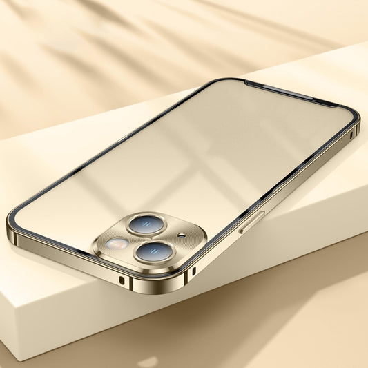 For iPhone 14 Plus Frosted Metal Phone Case (Gold) - iPhone 14 Plus Cases by buy2fix | Online Shopping UK | buy2fix