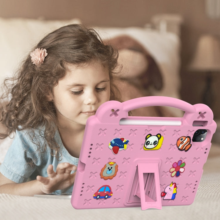 Handle Kickstand Children EVA Shockproof Tablet Case For iPad Air 2020 / 2022 10.9(Pink) - More iPad Cases by buy2fix | Online Shopping UK | buy2fix