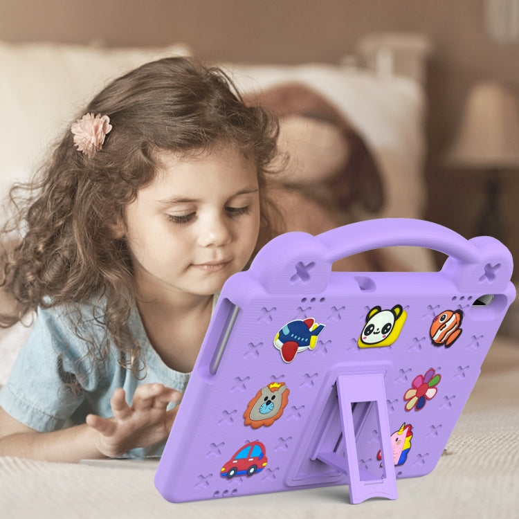 For Huawei MediaPad T5 10.1 Handle Kickstand Children EVA Shockproof Tablet Case(Light Purple) - Huawei by buy2fix | Online Shopping UK | buy2fix