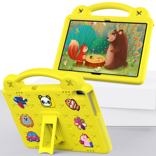 For Huawei MediaPad T5 10.1 Handle Kickstand Children EVA Shockproof Tablet Case(Yellow) - Huawei by buy2fix | Online Shopping UK | buy2fix